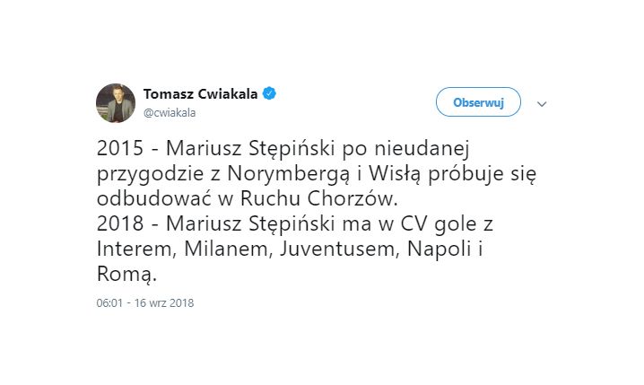 Mariusz Stępiński zrobił niezły progres!